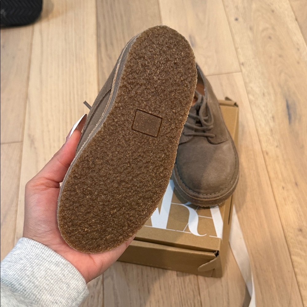 Zara Kids Taupe Suede Dress Shoes - Picture 4 of 5